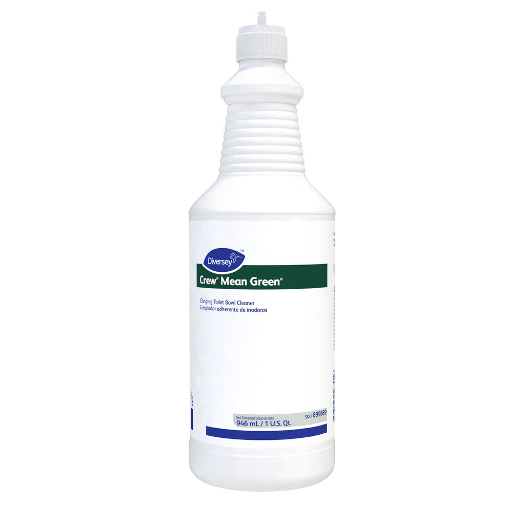 Crew® Mean Green Toilet Bowl Cleaner, 32oz, 12/CT - Clinging Toilet Bowl Cleaner